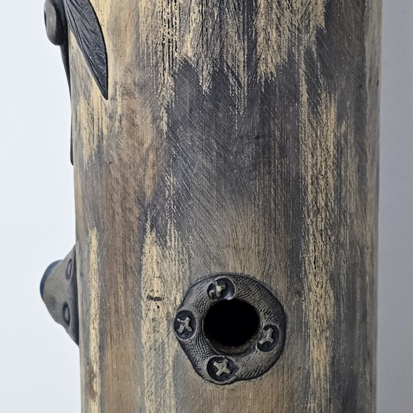 hand-carved bamboo incense holder, Native relief art - Picture 2 of 6